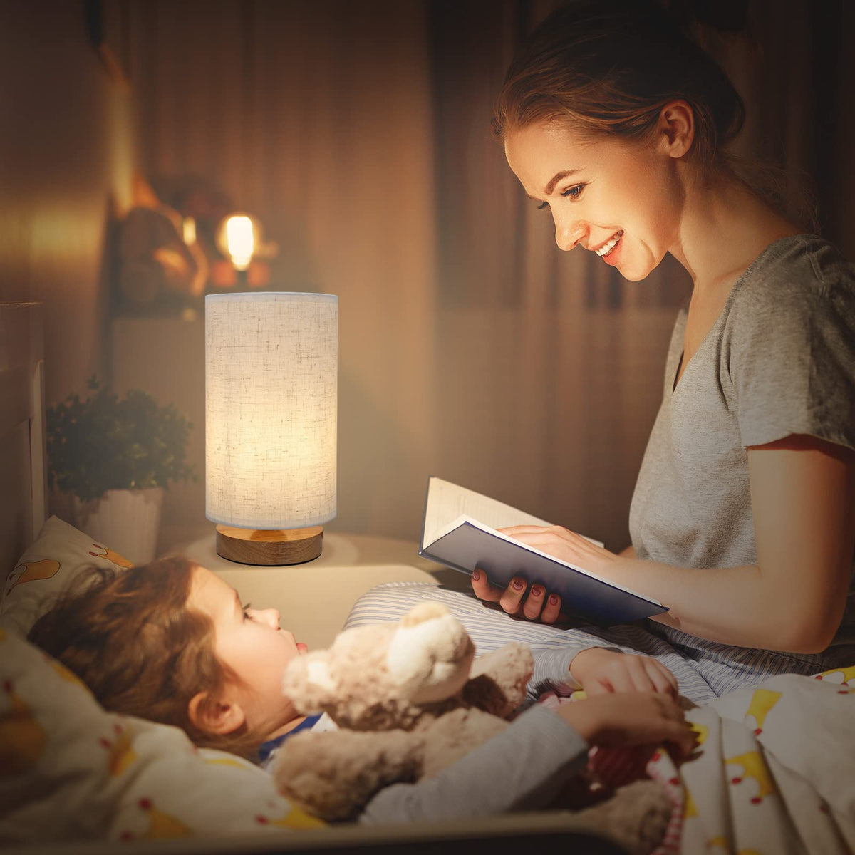 SEENSINY minimalist nightstand lamp adds modern style to bedrooms