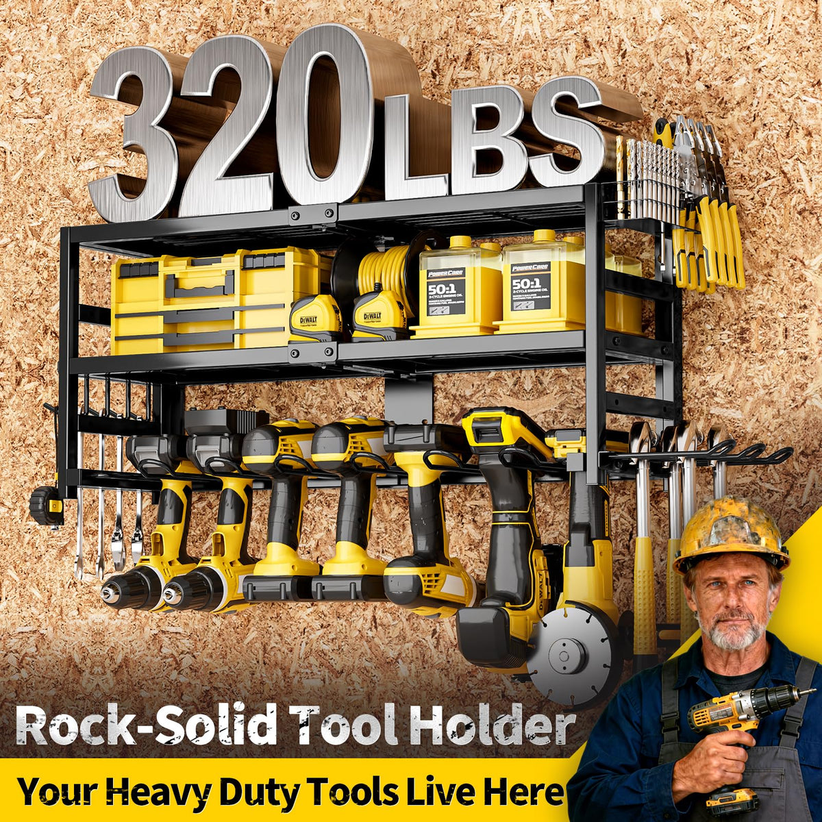 SEENWUUN organizer shows 9 drill holders for orderly bits