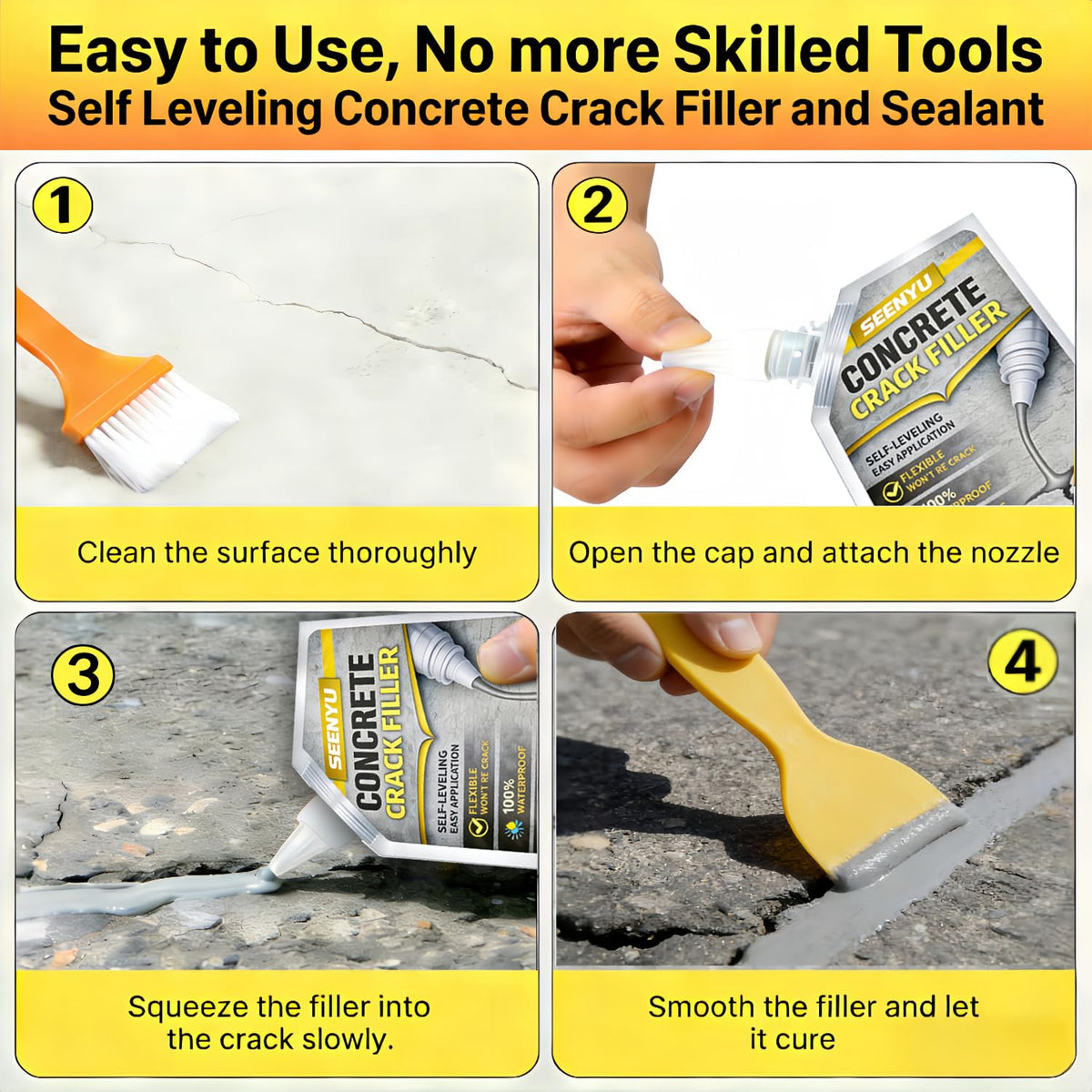 SEENYU asphalt-concrete sealer blends with existing surfaces for a consistent look.