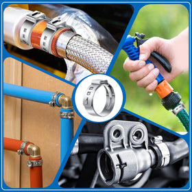 Seept stainless steel clamps neatly organized for home projects