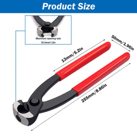 Seept Ear Clamp Pliers 9-inch side jaw for versatile grip.