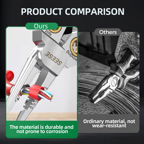 SEESE 8-in-1 wire stripper pliers testing for short circuits in professional setups
