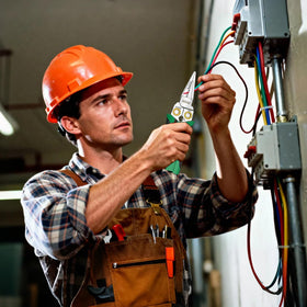 SEESE 8-in-1 wire stripper pliers performing wire stripping action for clean cuts