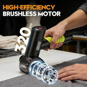SEESE cuts fabrics, leather, carpets, and thin metal with ease