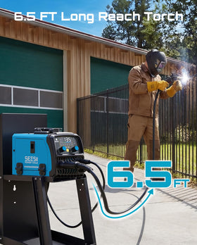 SEESII 135A MIG Welder control panel with large display for fast adjustments.