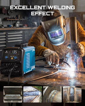 SEESII 135A MIG Welder MIG torch setup ready for first arc use.