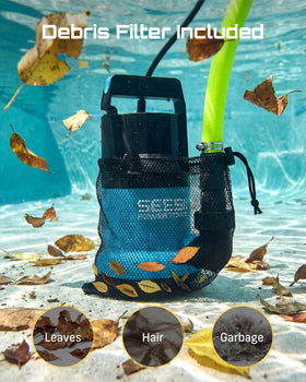 SEESII 1HP pump includes 23ft hose kit for flexible connections.
