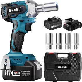 Seesii 21V cordless impact wrench with 450Nm torque for tough fasteners.