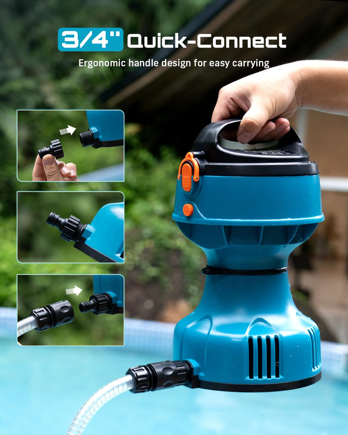 Seesii 6.56 ft PPC hose resists kinking and chemicals.
