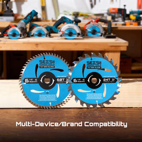 Seesii blade set in a workshop showing cutting efficiency
