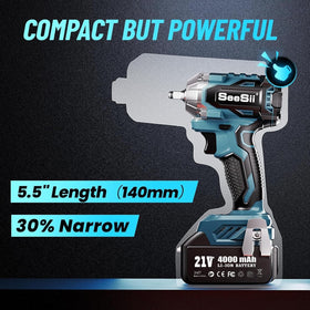 Seesii brushless motor impact wrench for efficient performance.