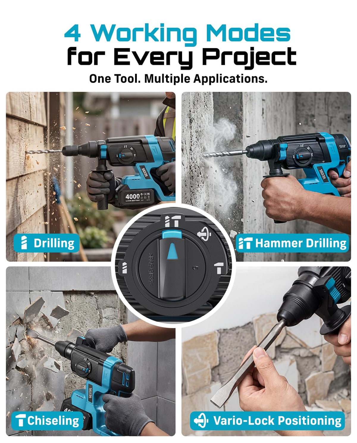 Seesii quick charger powering batteries for continuous work