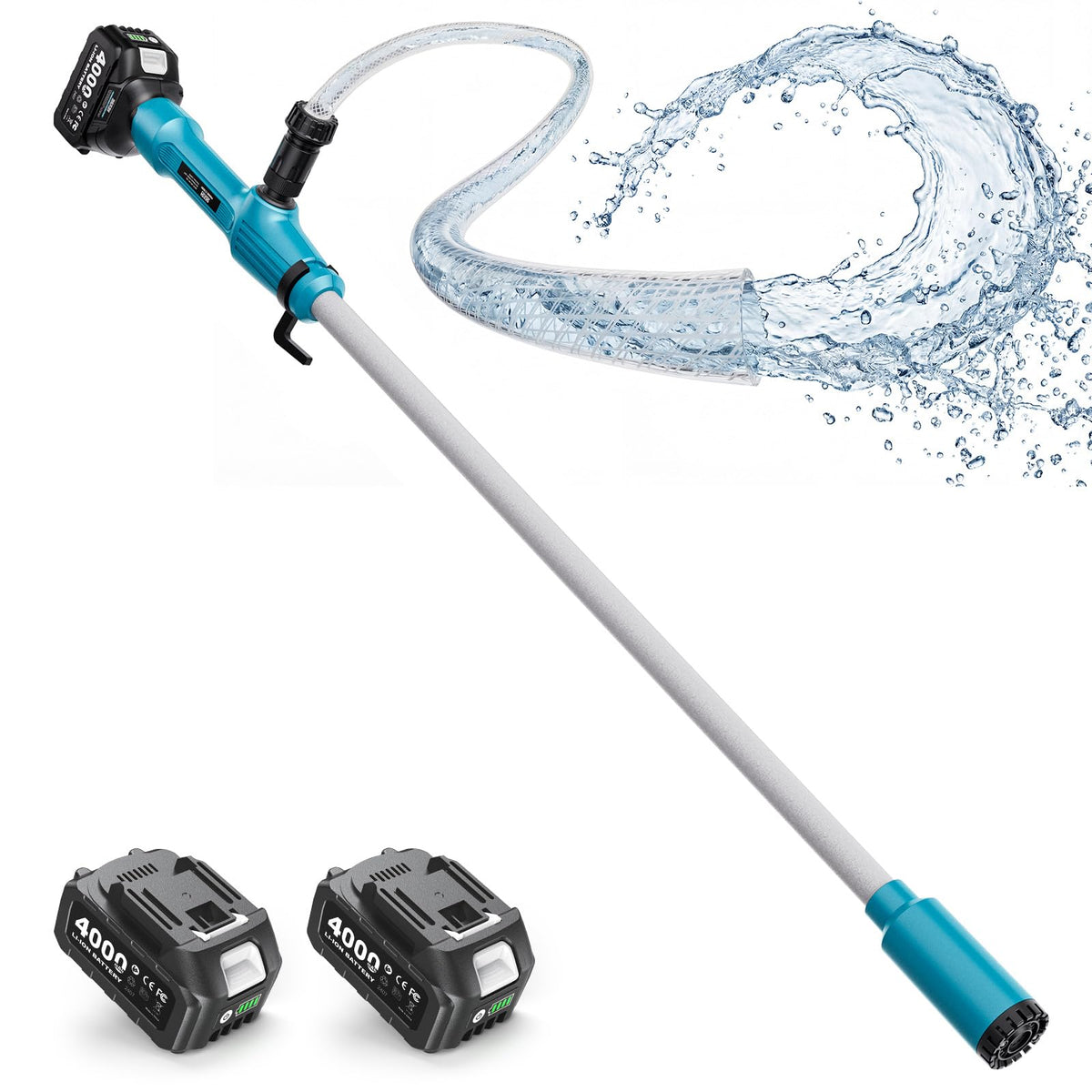 SEESII cordless stick pump with a 2.2-inch head for versatile liquid transfers.