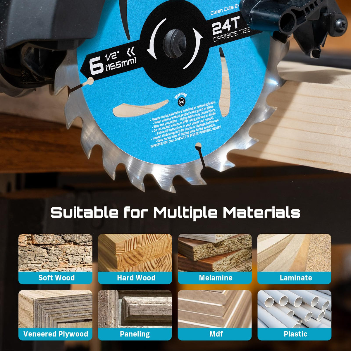 Seesii blade cutting wood, plywood, and MDF with ease