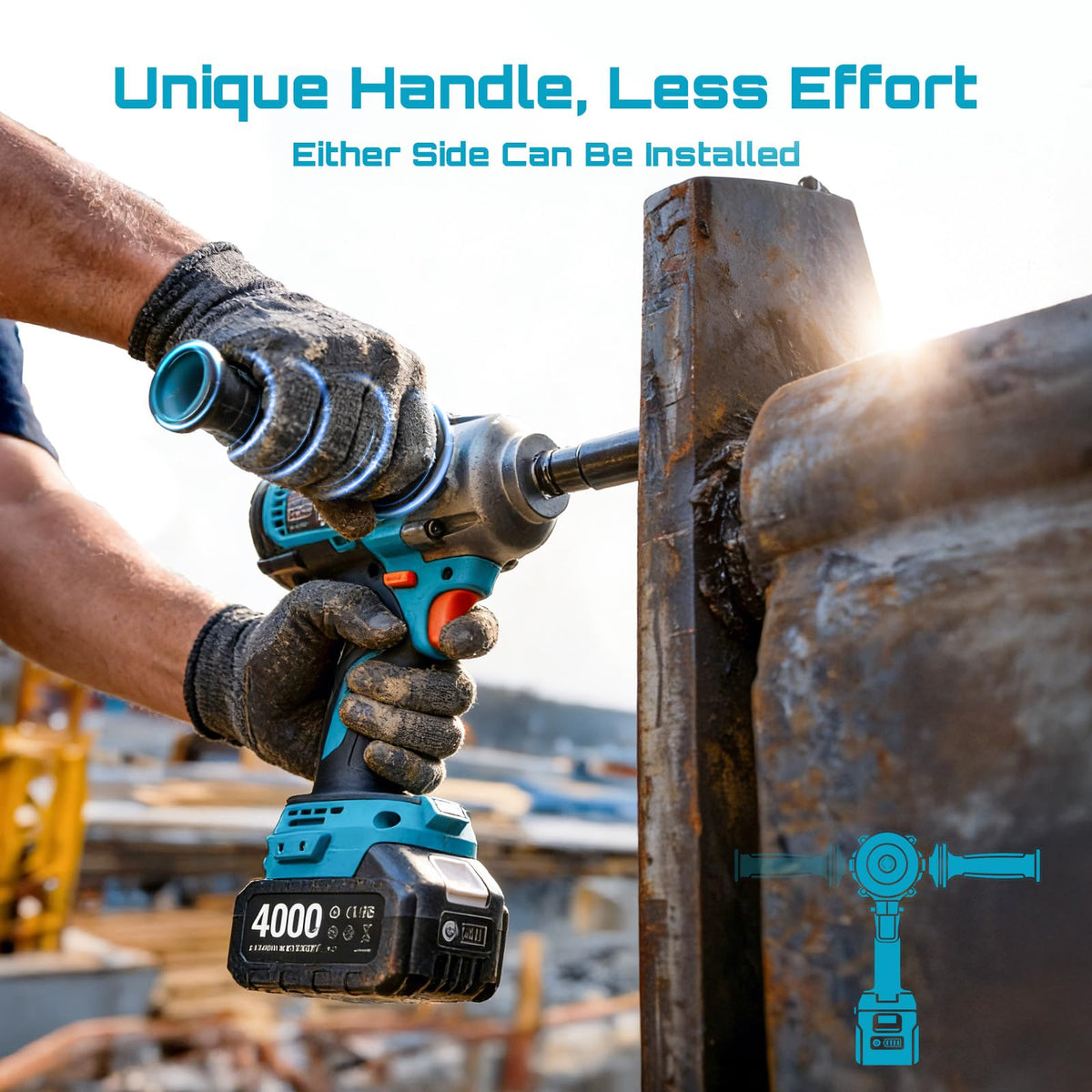 Seesii detachable side handle provides two-handed control in tight spaces
