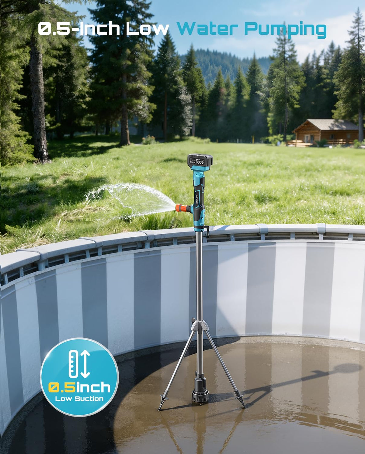 Seesii electric water transfer tool suitable for garden and tanks.