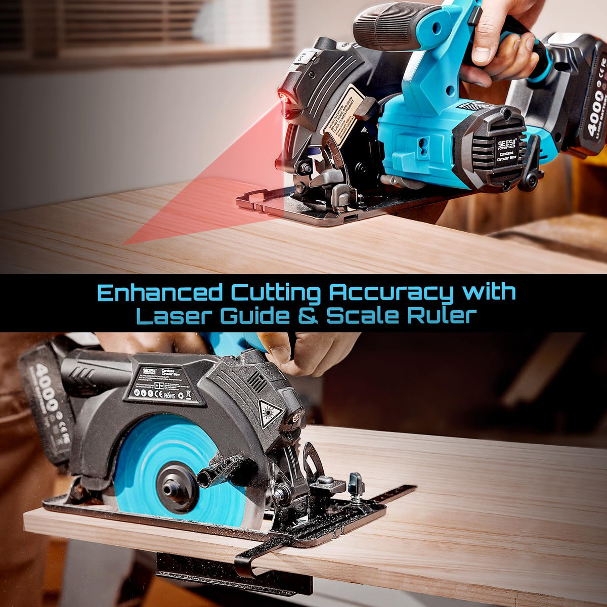Seesii ergonomic soft-grip handle reduces fatigue during long tasks.