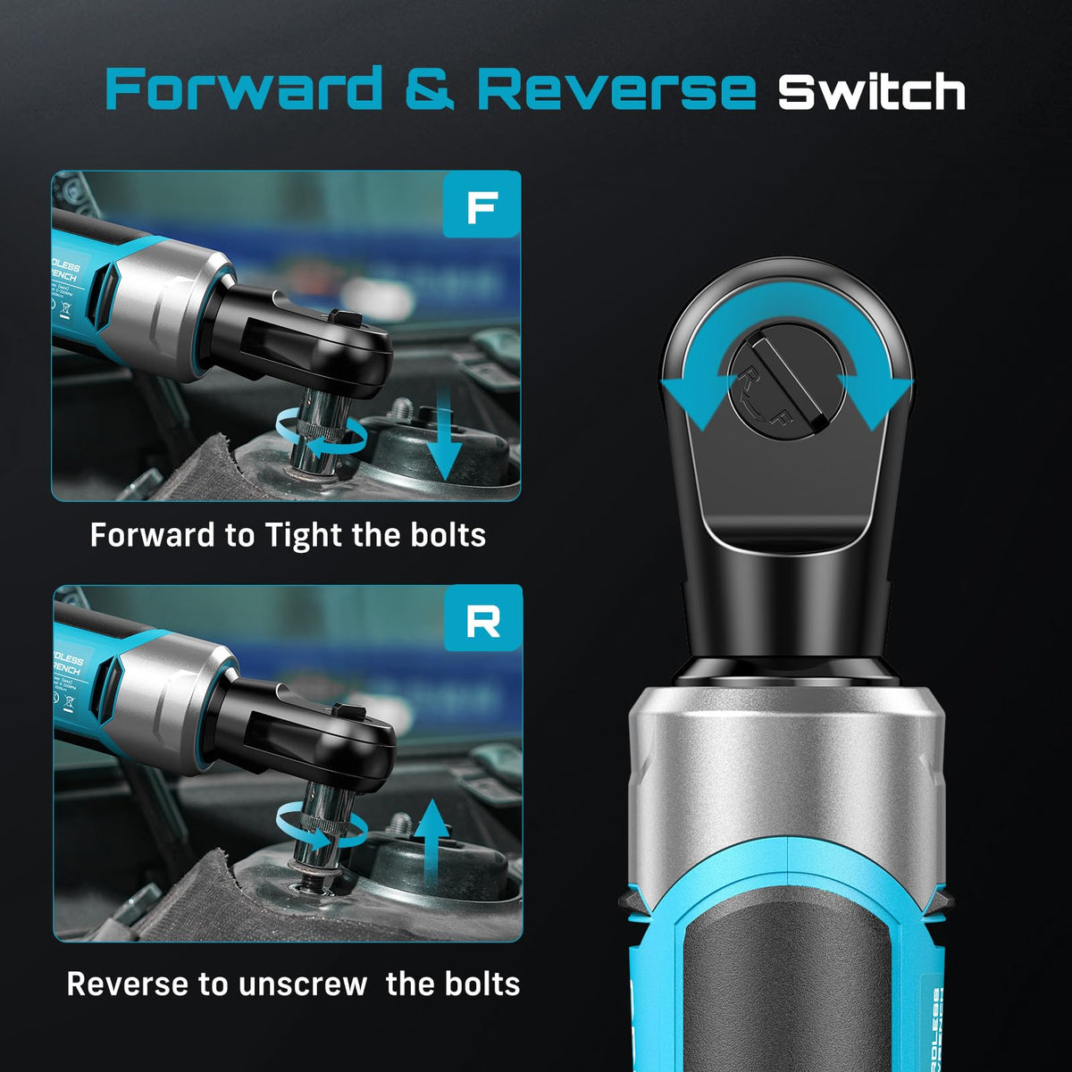 Seesii forward/reverse safety lock for controlled tightening and loosening