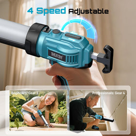 SEESII four-speed control adapts to different sealants and beads.