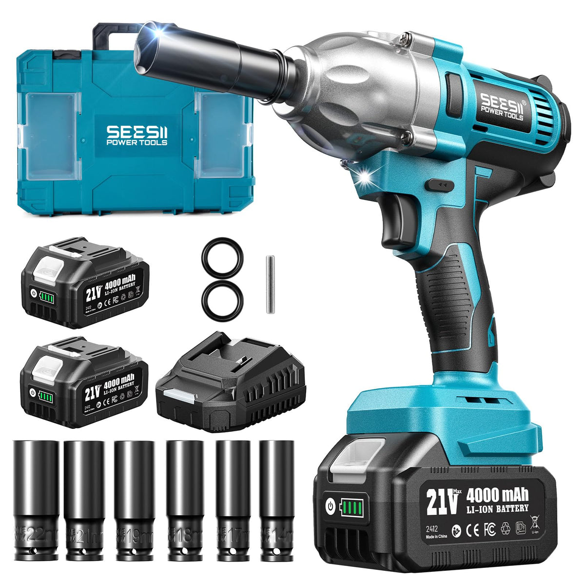 Seesii Impact Wrench in action loosening heavy bolts quickly.