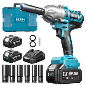 Seesii Impact Wrench in action loosening heavy bolts quickly.