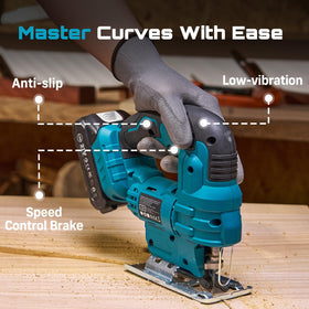 Seesii Jig Saw four orbital actions tuned for different materials.