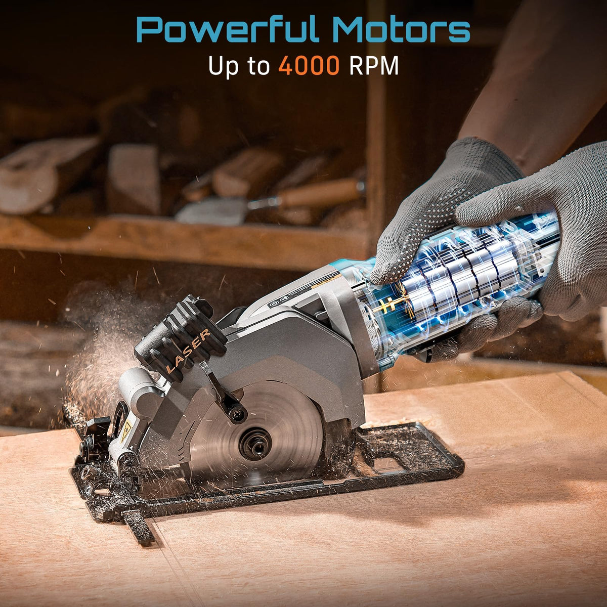 Seesii mini saw demonstrates precise wood cutting with 0–45° bevel