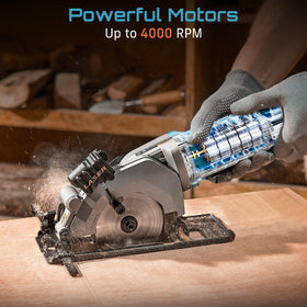 Seesii mini saw demonstrates precise wood cutting with 0–45° bevel