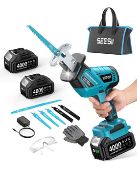 Seesii Reciprocating Saw Cordless 3500rpm for fast wood and metal cuts.