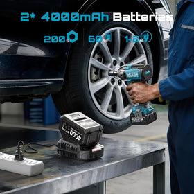 Seesii two 4000mAh batteries with quick charger for long runtime