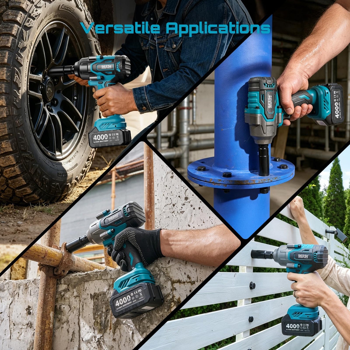 Seesii WH760 includes five sockets for versatile bolt sizes.