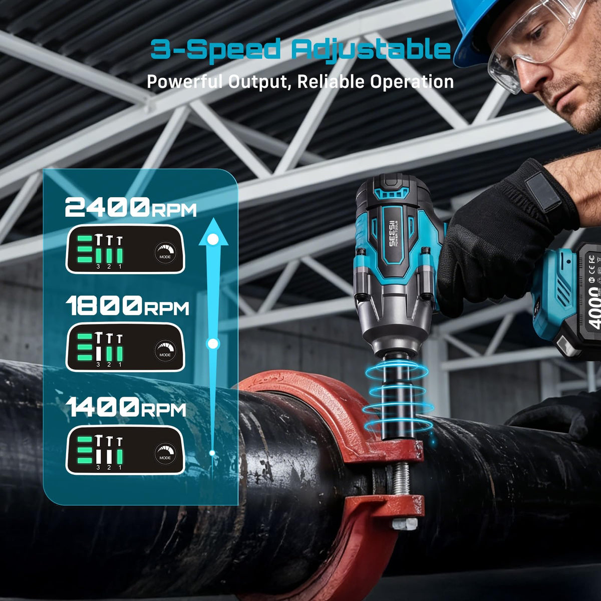 Seesii WH760 three-speed switch lets you match RPM to the task.