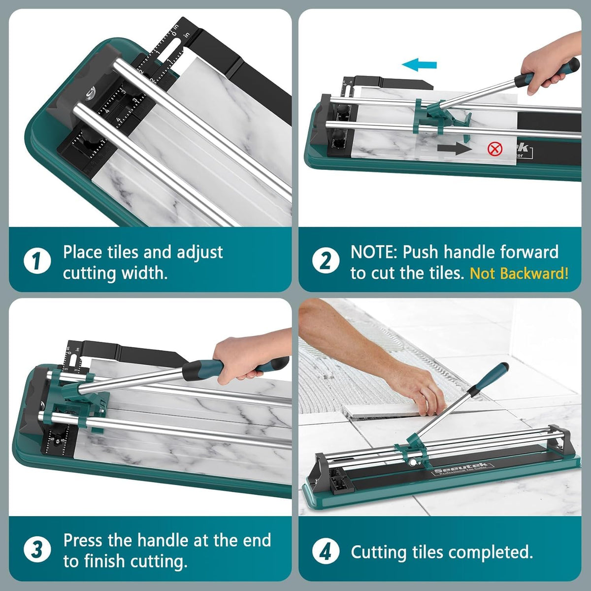 Seeutek portable tile cutter requires no installation