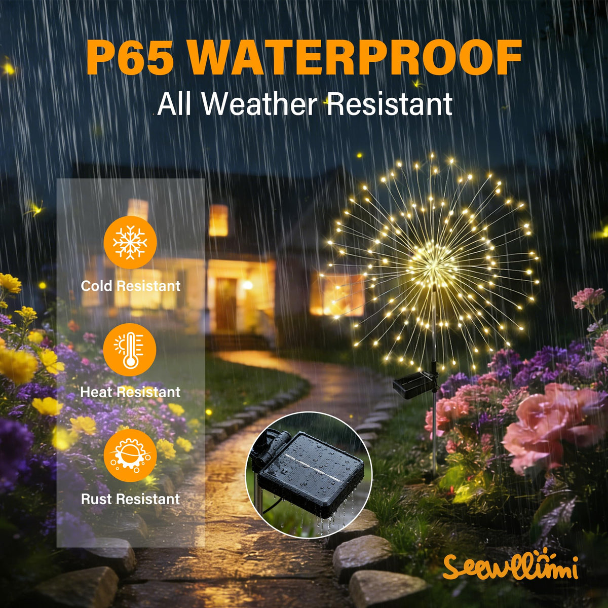 SEEWELUMI quick ground installation for wire-free setup