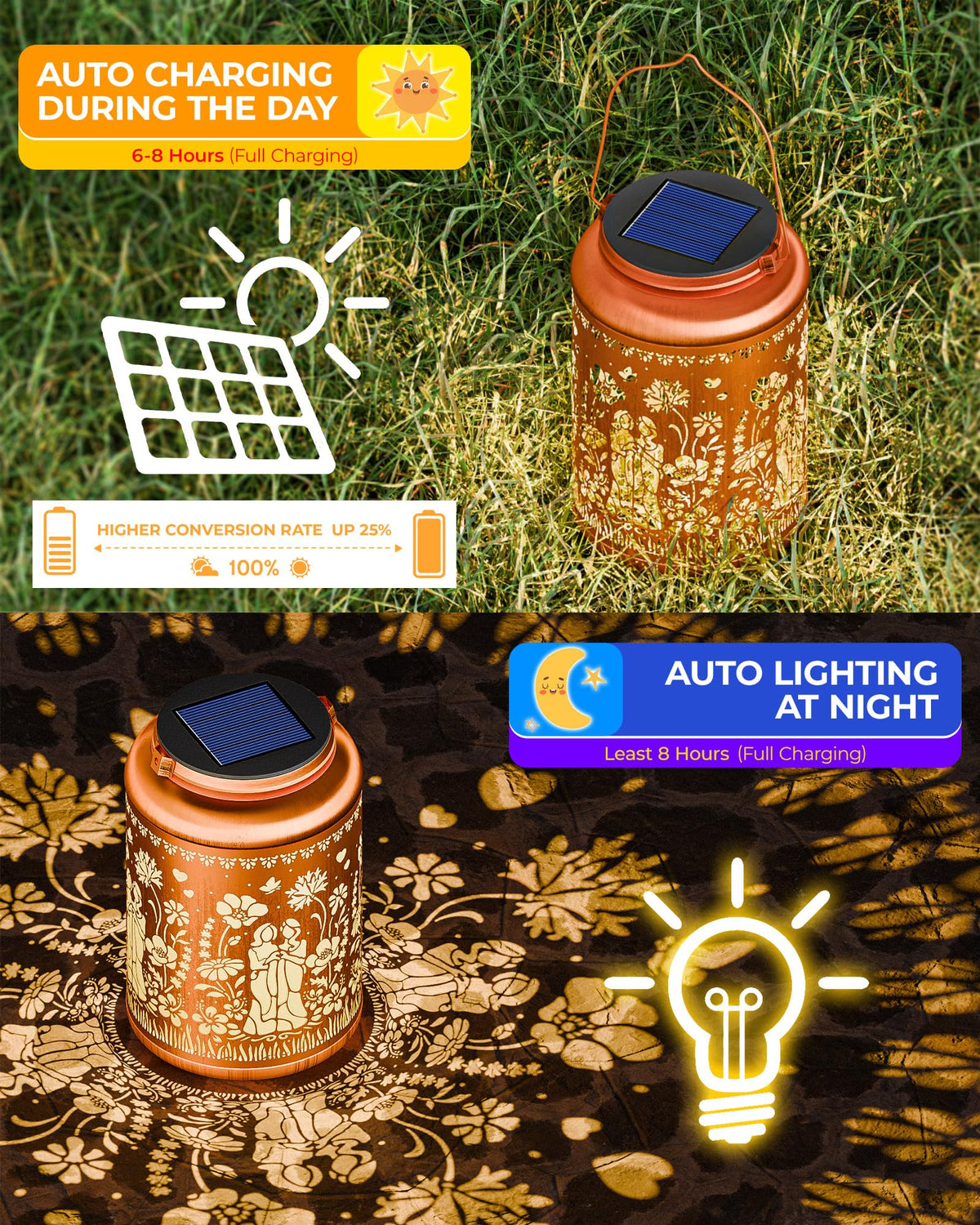 SEGXCFL garden decor solar light adds charm to walkways.