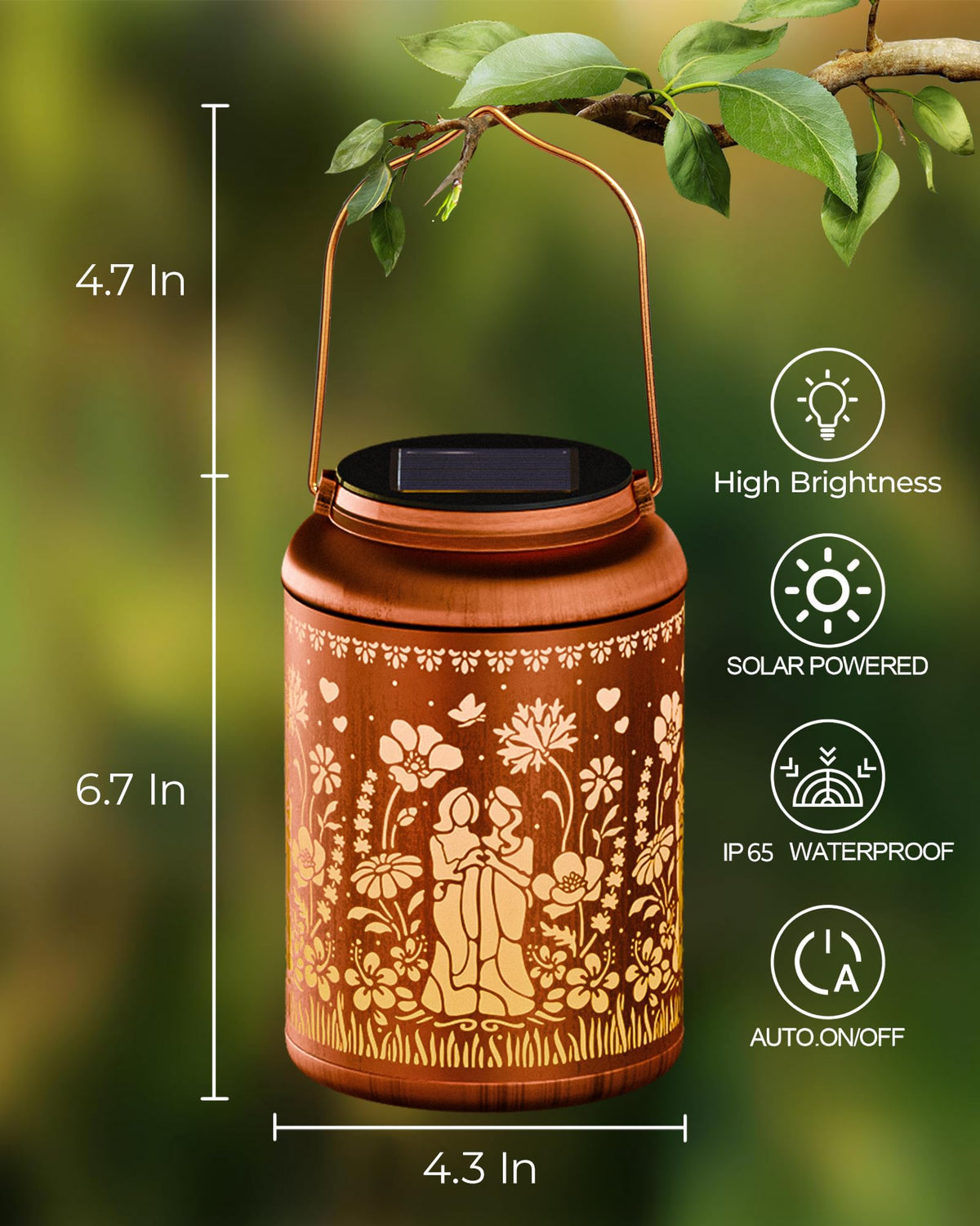 SEGXCFL patio balcony lantern offers warm mood lighting outdoors.