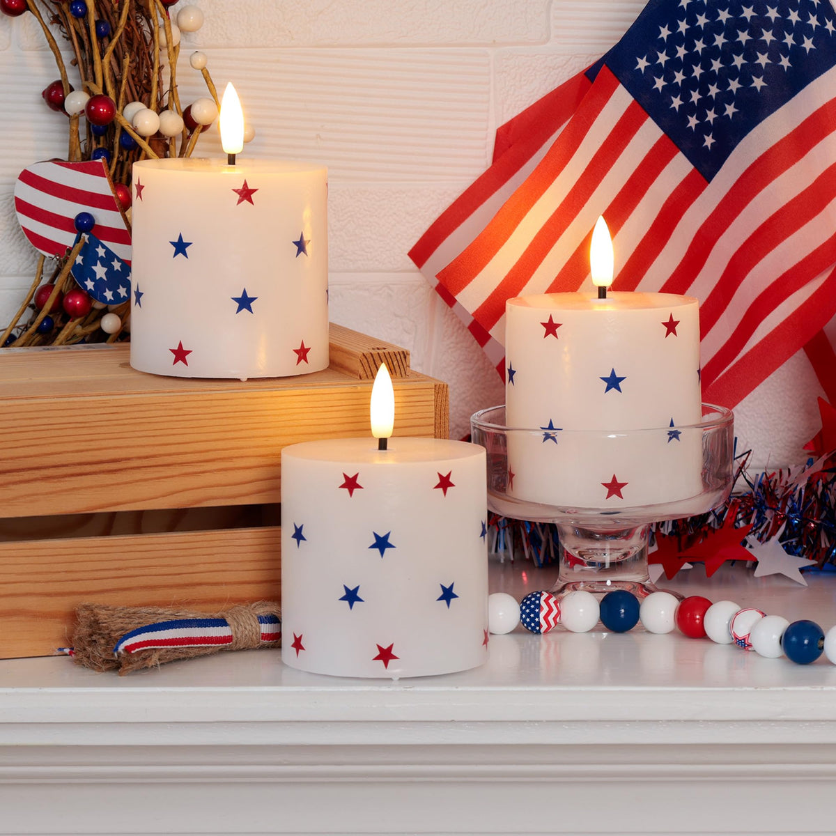 SEHNSY star stickers add patriotic flair to home decor.