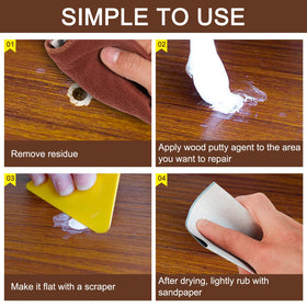 SEISSO wood putty sanding cleanup highlights water-based cleanup after use