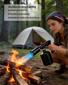 Seiyeje propane torch designed for one-handed operation during cooking.