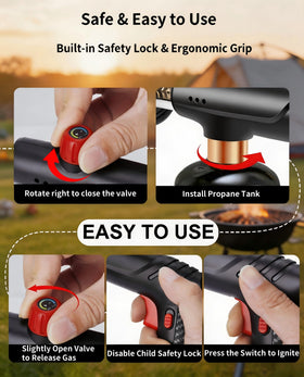 Seiyeje propane torch ships without a tank for flexible fuel choice.