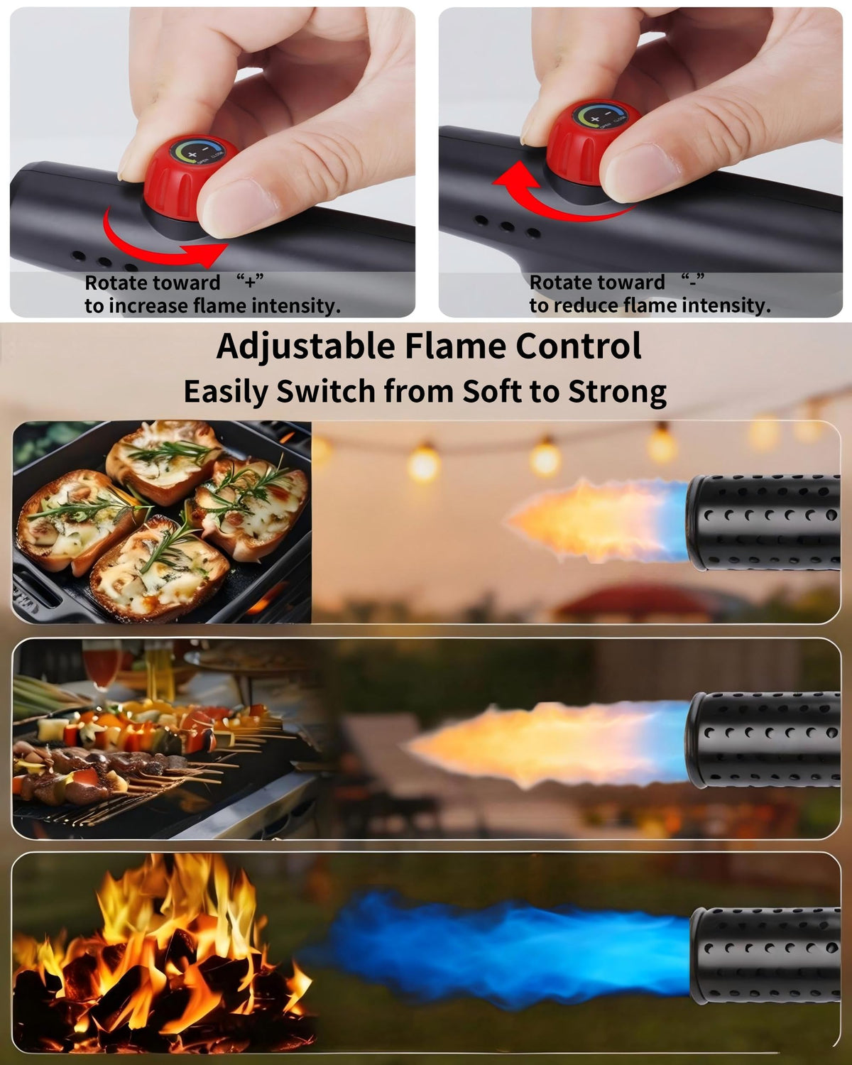 Seiyeje propane torch handy for weed control around the yard.