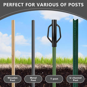 Sekcen 8lb fence post driver with clear dimensions for accurate depth control