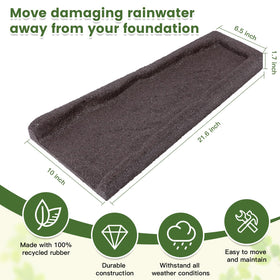 Sekcen splash block trio offers durable rubber construction for all-weather exterior use.