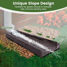 Sekcen downspout splash block directs runoff away, reducing muddy splatters near home.