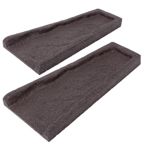 Sekcen downspout splash block in brown wide view diverting water away from the foundation