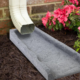 Sekcen splash blocks help prevent erosion and keep areas near downspouts cleaner.