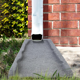 Sekcen downspout splash block front view shows gray, durable outdoor blocks.