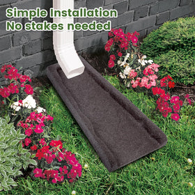 Sekcen splash block with unique slope design directs runoff away from foundations
