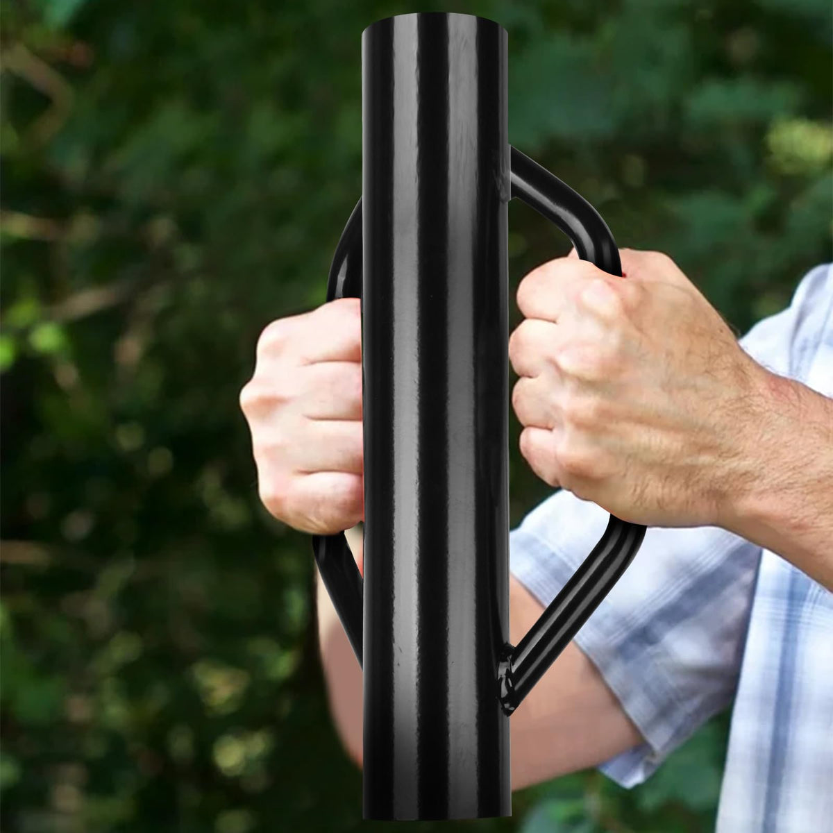 Sekcen ergonomic design fence post driver reduces hand strain during installation