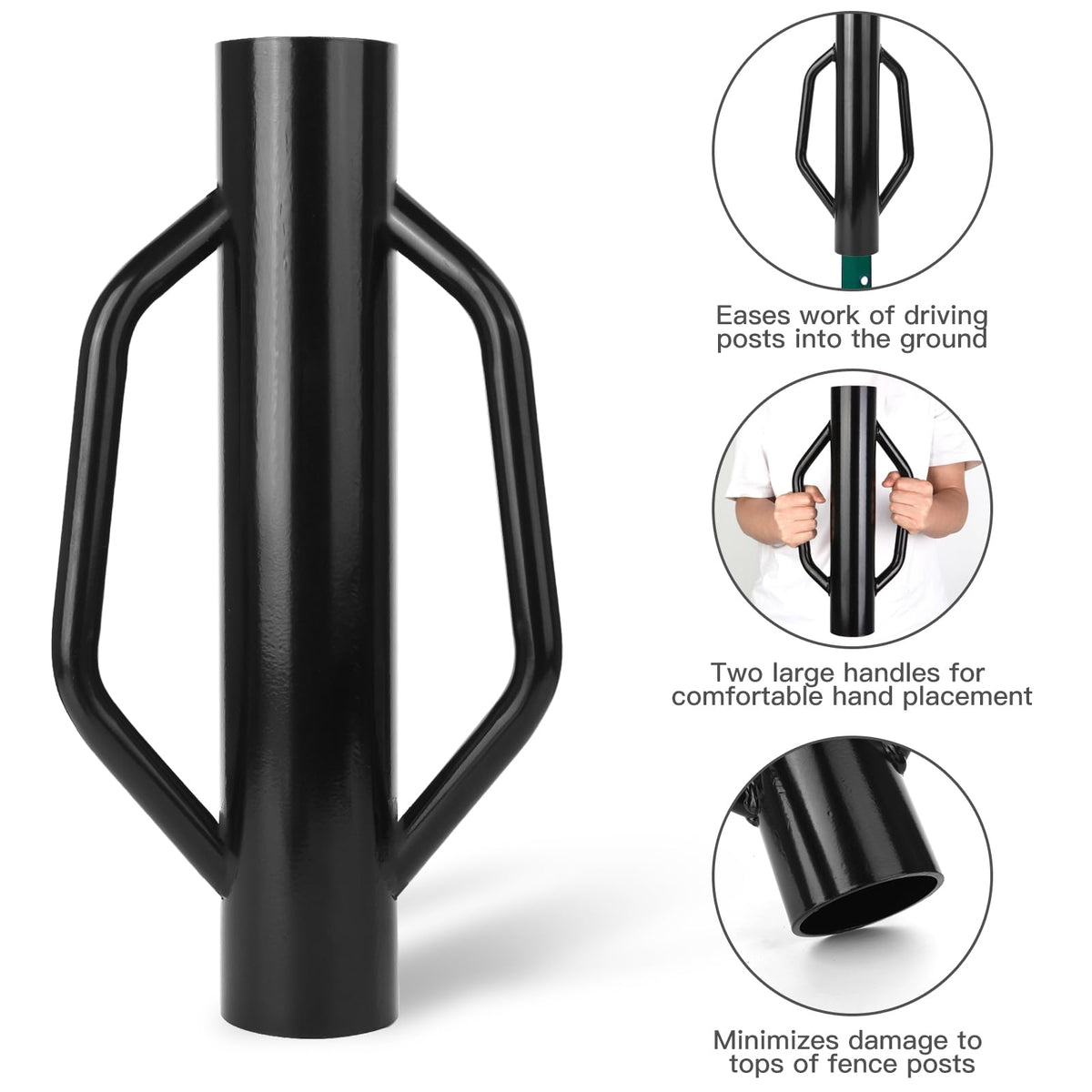 Sekcen T-post driver metal pounder shows sturdy construction for durable fence installation